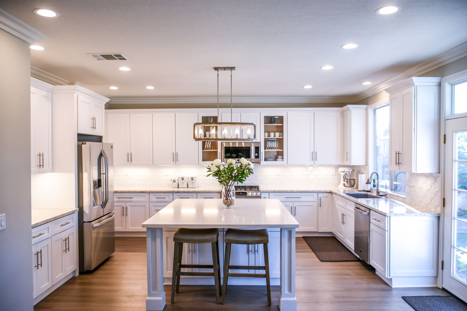 Cuisine équipée impeccable d'un logement géré